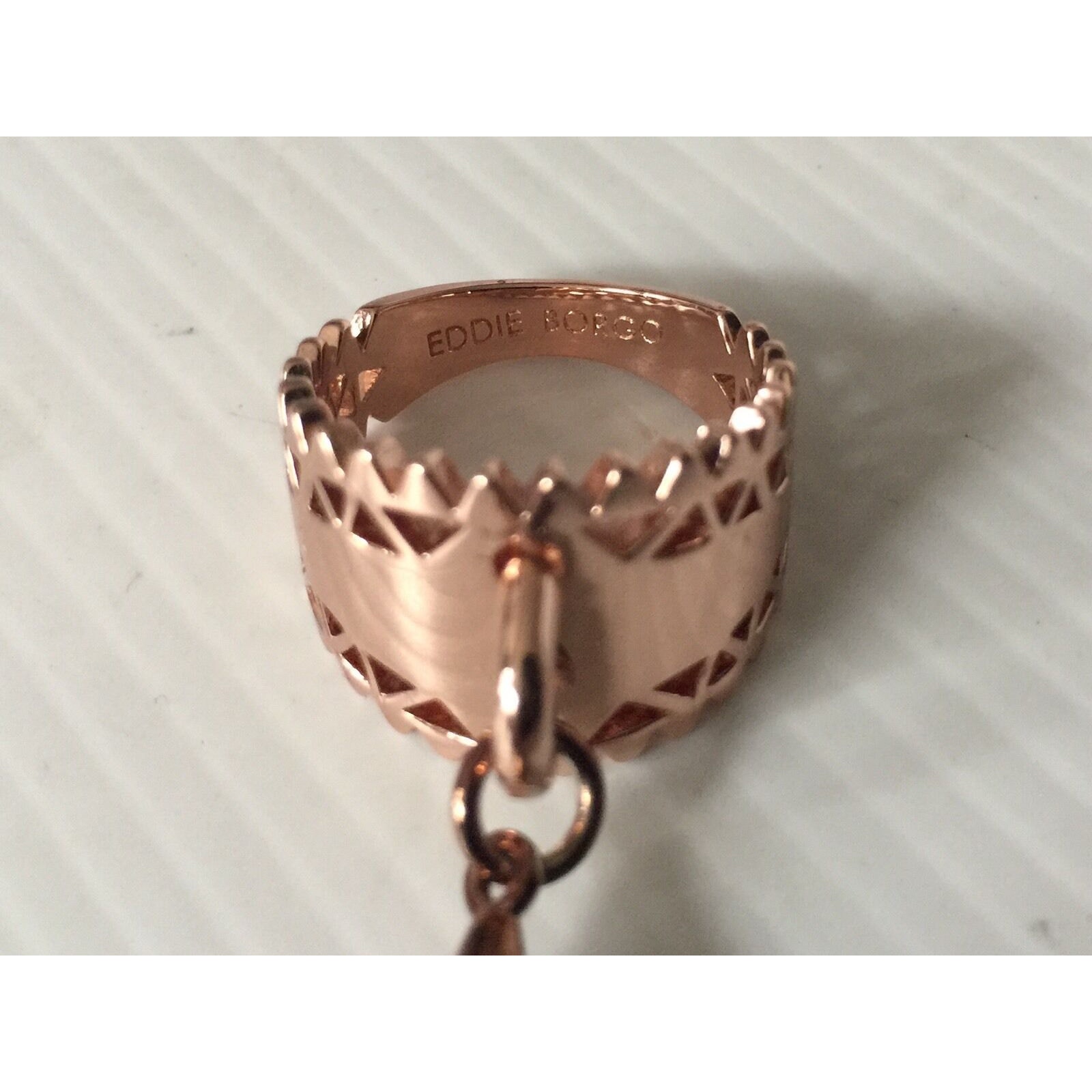 Eddie Borgo Tassel Ring Rose Gold Size 7 Nwt